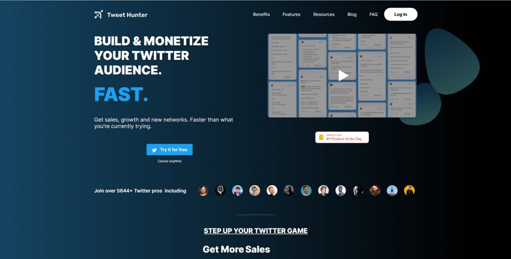 Tweet Hunter Website
