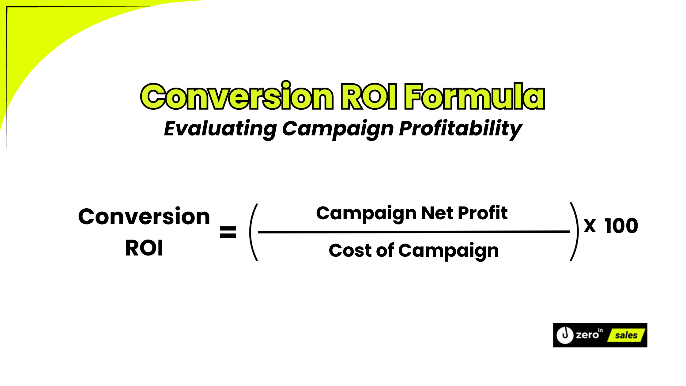Conversion ROI Formula