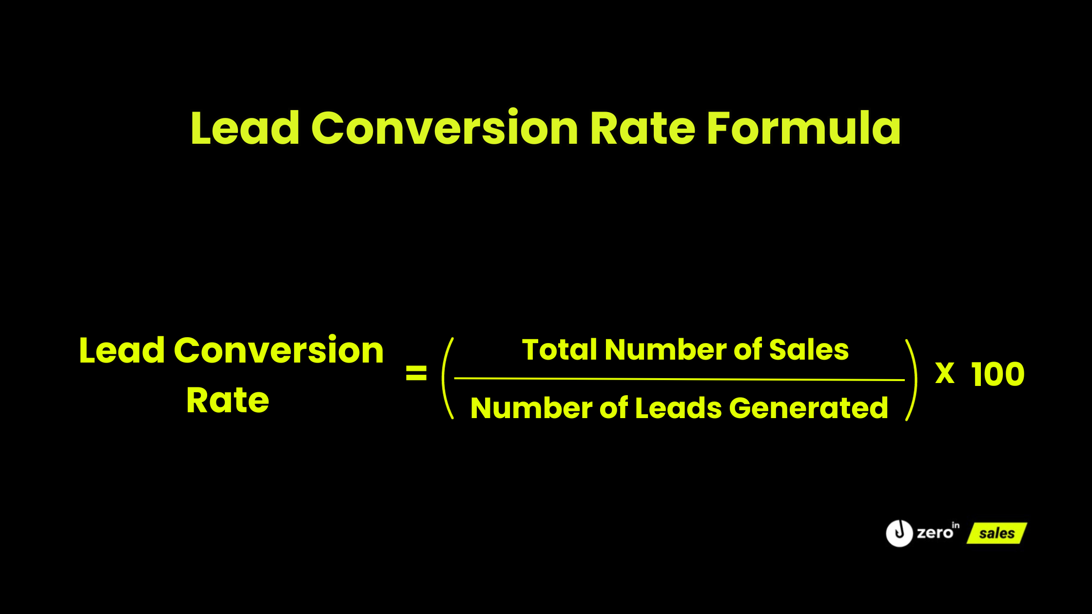 Lead Conversion Rate Formula